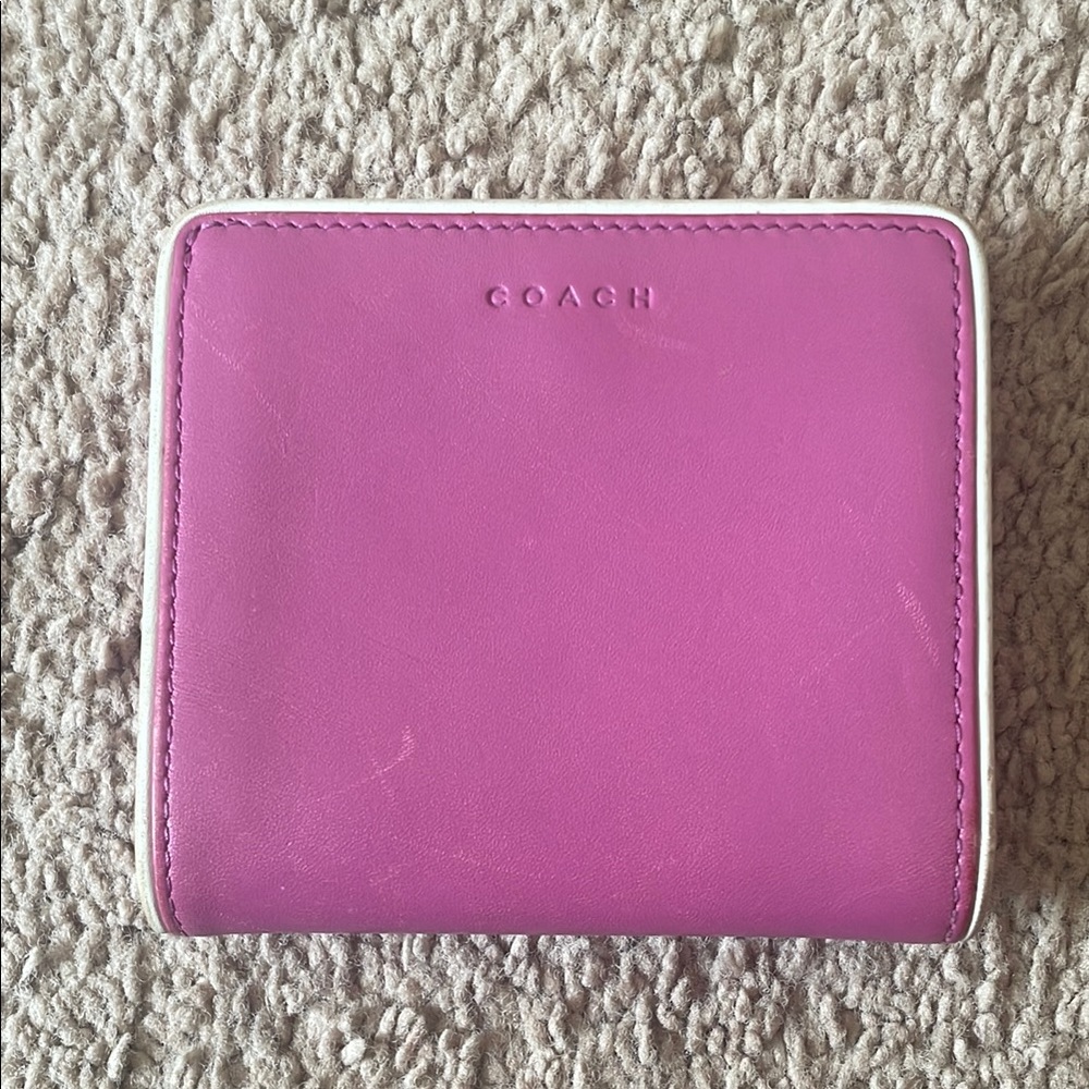 Coach Fuchsia Leather Wallet